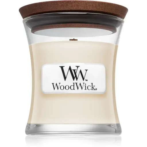 Woodwick White Tea & Jasmine lumânare parfumată cu fitil din lemn 85 g