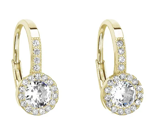 Evolution Group - Pavona Cercei eleganți placați cu aur cu cristale 11202.1