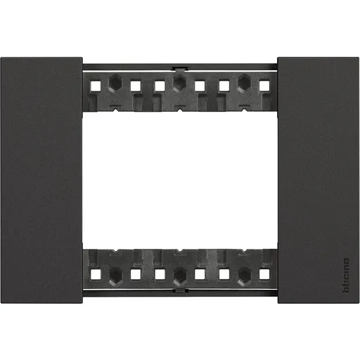 Rama ornament 3 module Bticino Living Now KA4803KG, negru