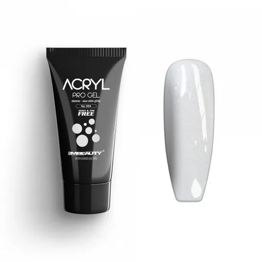 Acryl Pro Gel 2M Hema Free Shimmer Snow White Glitter - 30g