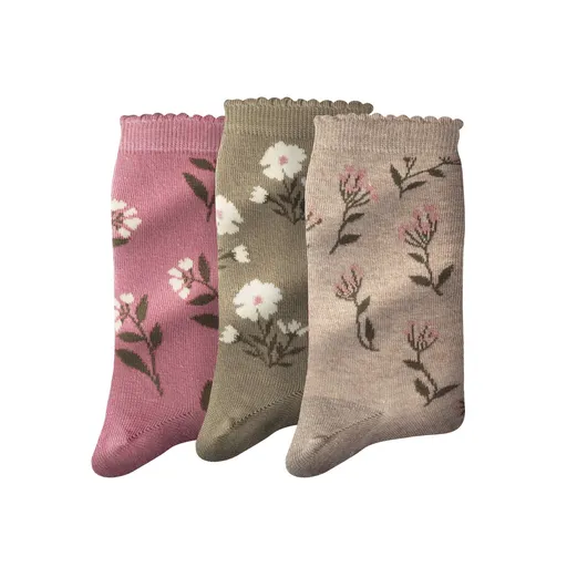 Set de 3 perechi de șosete cu imprimeu floral
