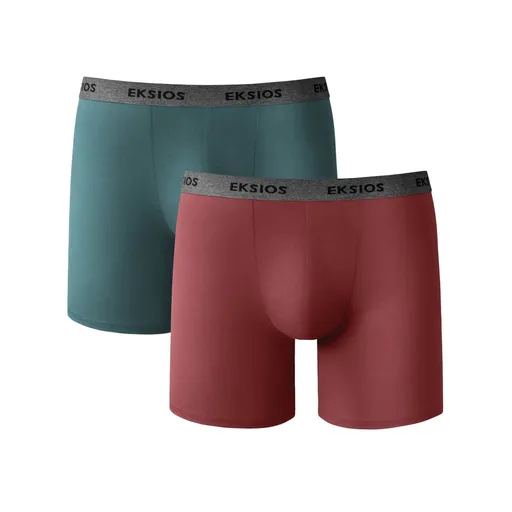 Set de 2 boxeri lungi cu talie elastică