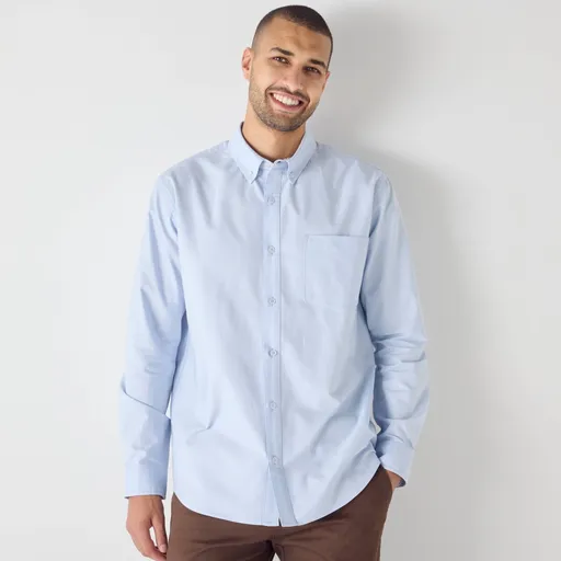 Cămașă Oxford simplă cu mâneci lungi