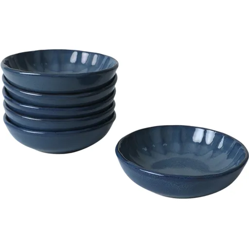 Set de 6 boluri din ceramică Laguna 12 cm,albastru închis, albastru închis