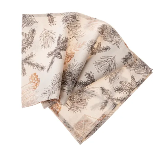 Traversă de masă de Crăciun impermeabilă Ace de Pin, 33 x 140 cm