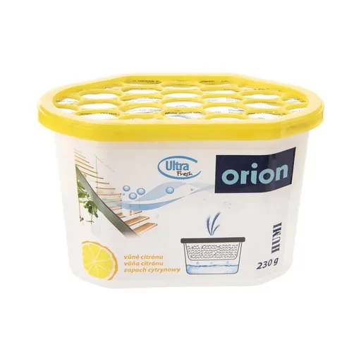 Absorbant de umiditate și odorizant de aerOrion Humi 230 g, lămâie, galben