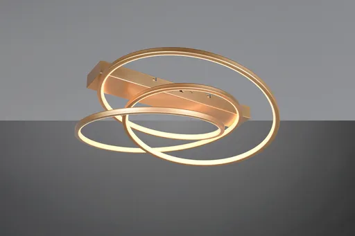 Plafoniera Darvin, TRIO, 64x49x16 cm, 34W, 1x SMD, metal, auriu