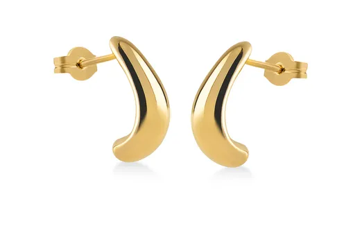 Brilio Cercei moderni, rotunjiți, din aur galben 14/202.821/3