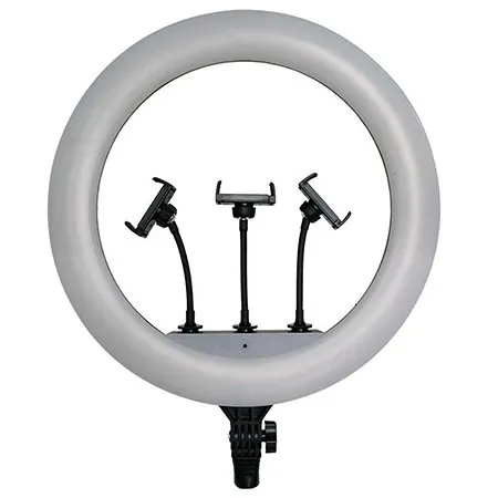 Selfie ring light 55W cu trepied si suport 3 telefoane V-TAC SKU-23047