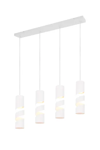 Lustra Stream, TRIO, 80x9x150 cm, 10W, 4x GU10, metal, alb mat