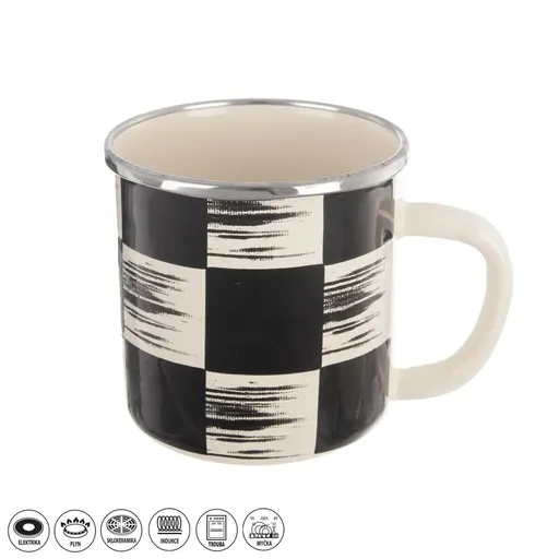 Oală emailată 410 ml CHESSBOARD