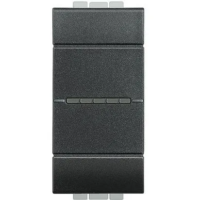 Intrerupator cap scara axial 10A 1 modul Bticino Living Light L4053N, antracit