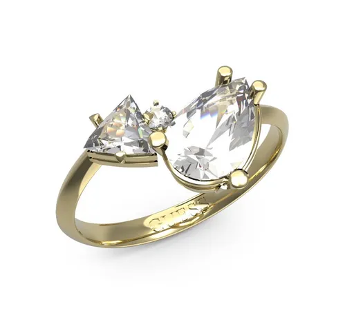 Guess Inel fermecător placat cu aur cu cristale Wonderlights JUBR04418JWYG 50 mm