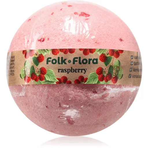 Folk & Flora Raspberry bombă de baie 130 g