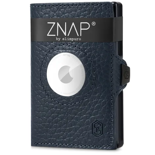 Slimpuro ZNAP Airtag Wallet, 8 carduri, compartiment pentru monede, 8,9 x 1,5 x 6,3 cm (L x Î x l), protecție RFID