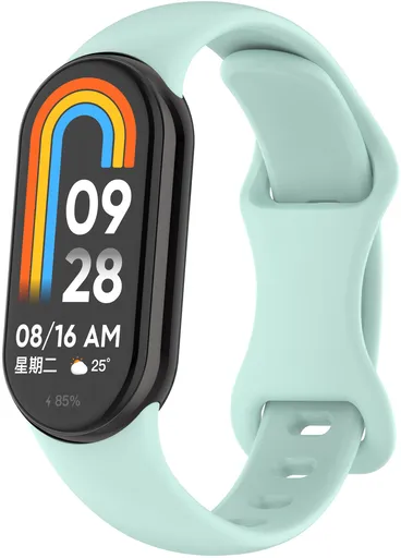 4wrist Curea din silicon pentru Xiaomi 9 și 8 - Light Green