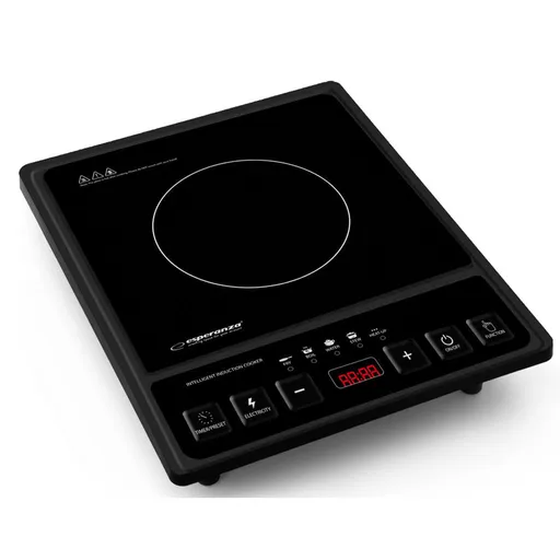 Plita cu Inductie Esperanza Krakatau EKH005, 2000W, 80-270°C, 5 functii, Negru