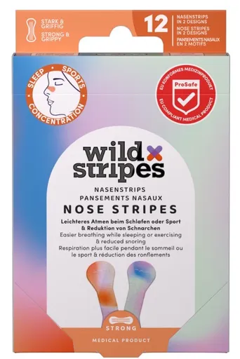 Wild Stripes Plasturi nazali pentru o calitate mai bună a somnului Sunrise (Nose Patches) 12 bucăți