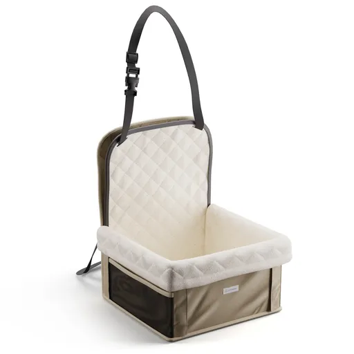 Rocky, scaun auto pentru câini, poliester, centură de siguranță, pliabil, flexibil