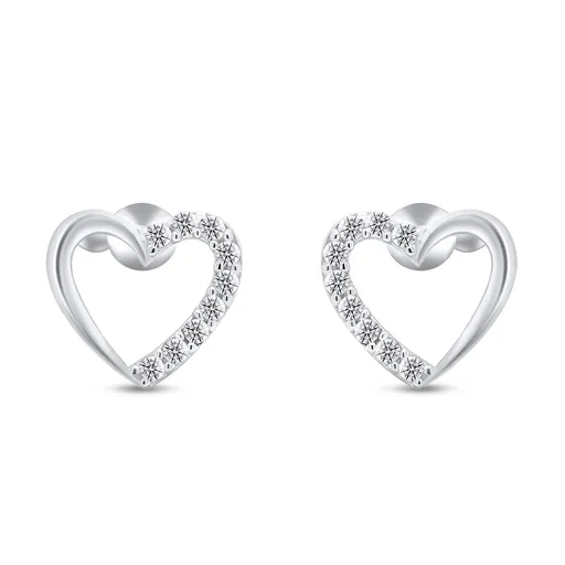 Brilio Silver Romantici cercei de argint inimi sclipitoare EA356W