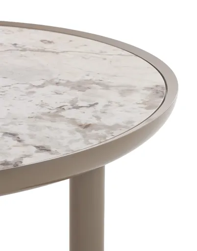 Masuta laterala K-TOP Ø 105, varianta multipla - Kartell Culoare: Tundra naturală / Gri