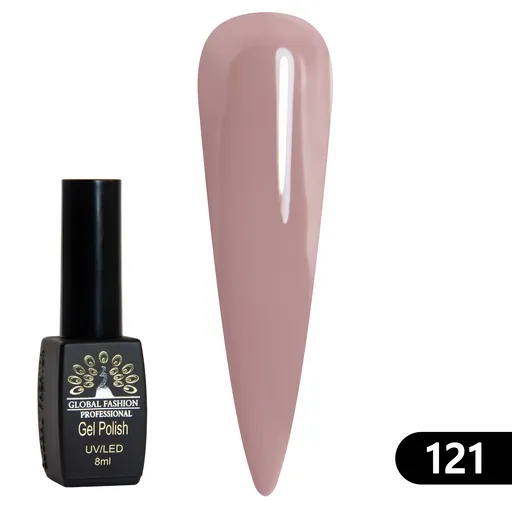 Gel Lacquer Global Fashion Black Elite 8 ml - 121, TPO Free