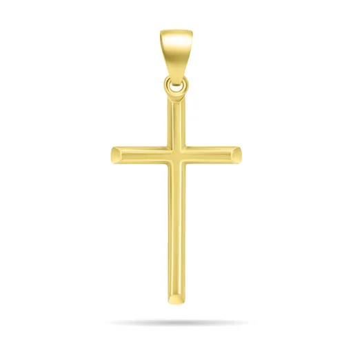 Brilio Silver Pandantiv atemporal placat cu aur cruce PT41Y