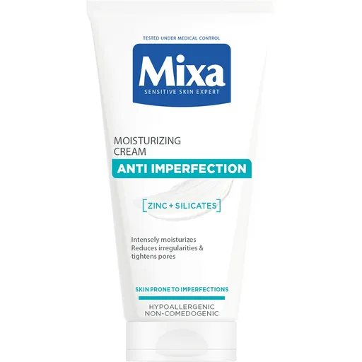 Mixa Cremă hidratantă 2in1 cu efect de curățare zilnică pentru eliminarea impurităților Anti Imperfection (Moisturizing Cream) 50 ml
