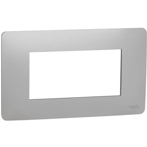 Rama Unica Studio 4 module Schneider Noua Unica NU210430, aluminiu