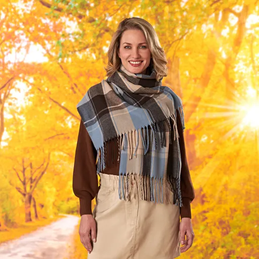 Eșarfă cu franjuri