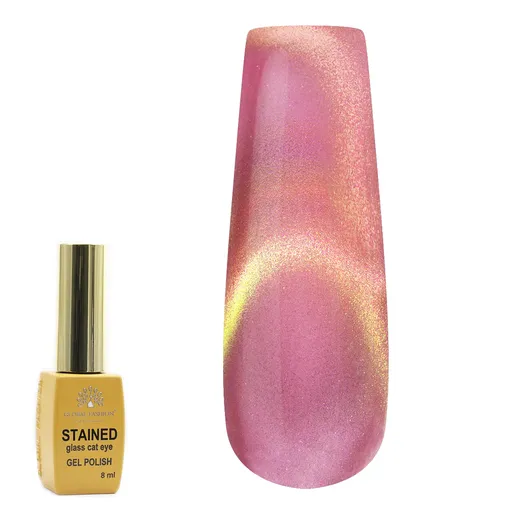 Oja semipermanenta Cat Eyes cu efect de vitraliu 8 ml, Glass Cat eyes 01