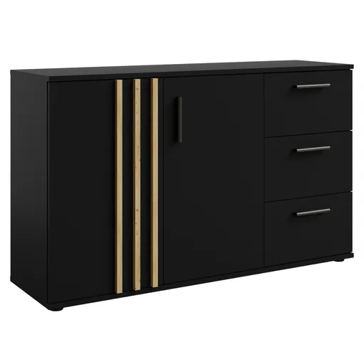 Comodă TOLIS 2D3S, negru, negru