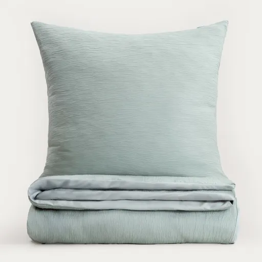 Lenjerie de pat dubla Riva, Homla, 160x200 cm, 3 piese, microfibra din poliester, verde fistic