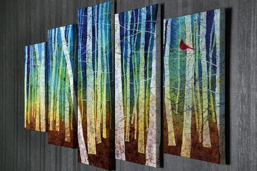 Tablou decorativ, BC103, Cadru: 100% LEMN (grosime: 3 cm), Multicolor