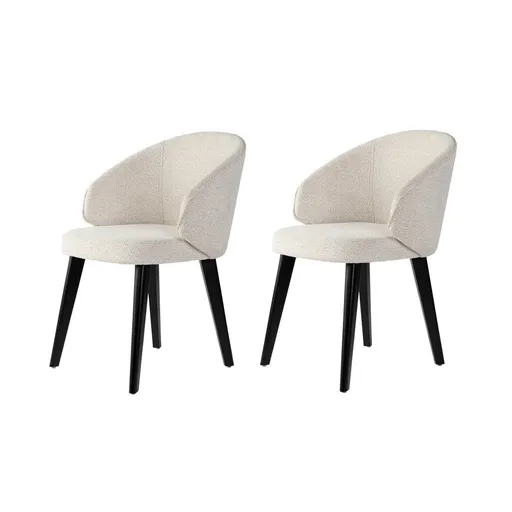 Set de scaune de sufragerie Bentley White andBlack, 2 buc., alb