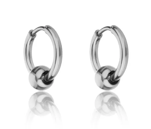 Marc Malone Cercei rotunzi din oțel Everly Silver Earrings MCE23023S