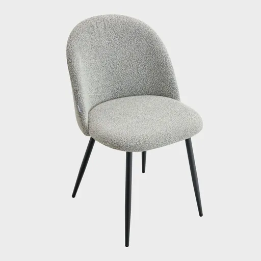 Scaun Fresca, Homla, 56x47x78 cm, metal/poliester, gri deschis