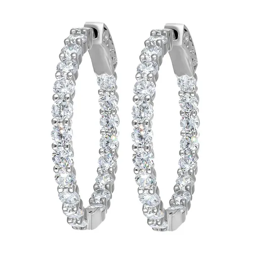 CRYSTalp Cercei rotunzi cu cristale transparente Tennis 42336.R