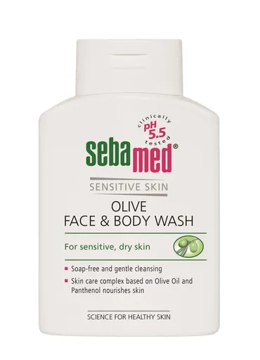 Sebamed Emulsie de spălare cu ulei de măsline pentru față și corp Classic (Olive Face & Body Wash) 200 ml