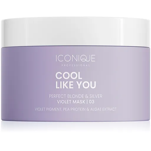 ICONIQUE Professional Mască pentru un păr blond cu nuanțe reci și strălucitor Cool Like You (Violet Mask) 200 ml