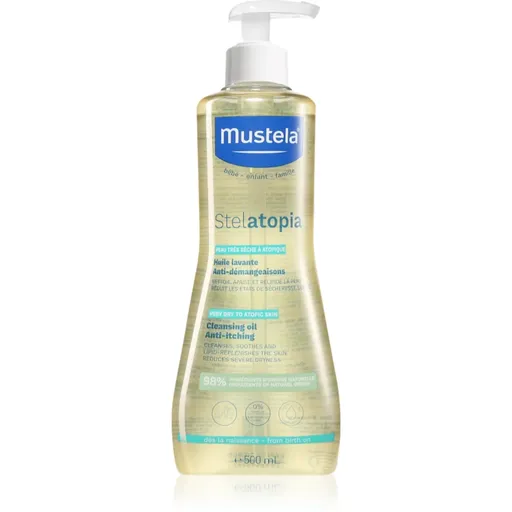 Mustela Bébé Stelatopia ulei baie de pentru copii și corp pentru piele atopica 500 ml