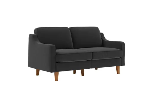 Canapea 2 locuri, Atelier del Sofa, 918CMF1143, Otel, Gri noapte / Nuc