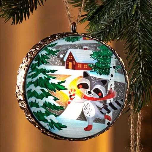 Ornament de Crăciun cu LED „Lemur”