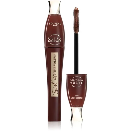 Bourjois Twist Up The Volume mascara cu efect de volum perie 2 in 1 culoare Brown 8 ml