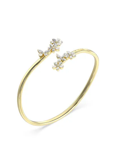 Guess Brățară masivă placată cu aur cu zirconiu cubic Lily JUBB05103JWYG 5,5 cm