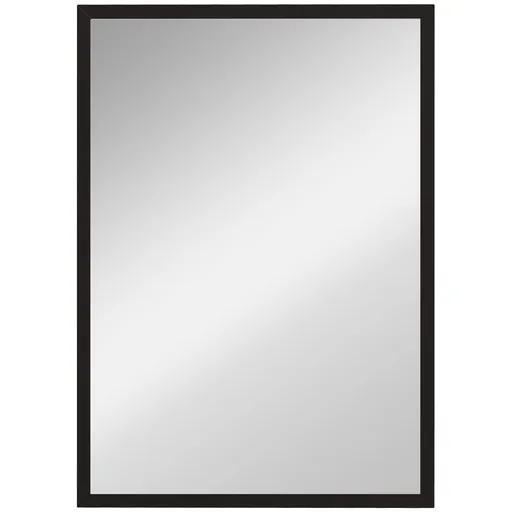 HOMCOM Oglindă Dreptunghiulară pentru Baie 50x70 cm Oglindă de Perete Decorativă pentru Living Intrare Hol Orizontală sau Verticală Negru | Aosom Roma