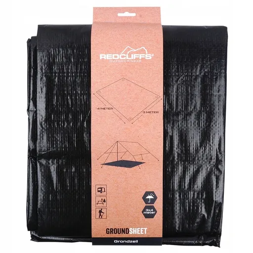 Prelată cort Redcliffs,  3 x 4 m, negru, 3 x 4 m