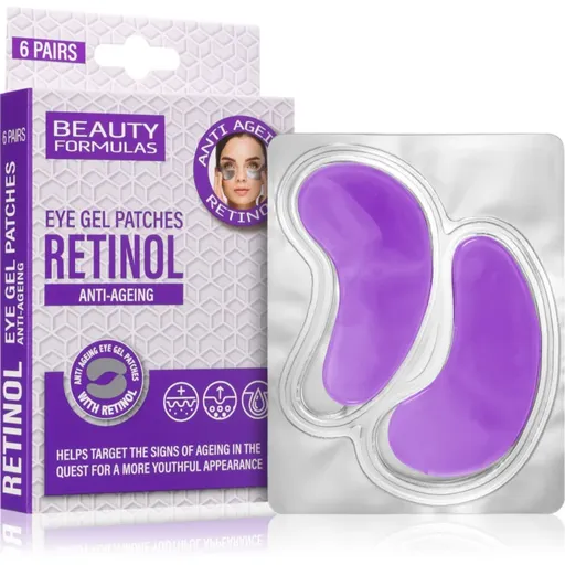 Beauty Formulas Retinol tampoane cu gel împotriva ridurilor de sub ochi cu retinol 6x2 buc