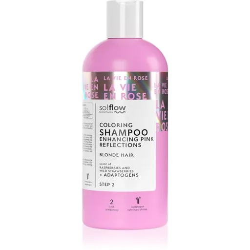 so!flow Coloring Shampoo Blonde Hair șampon nuanțator pentru par blond culoare Pink 300 ml