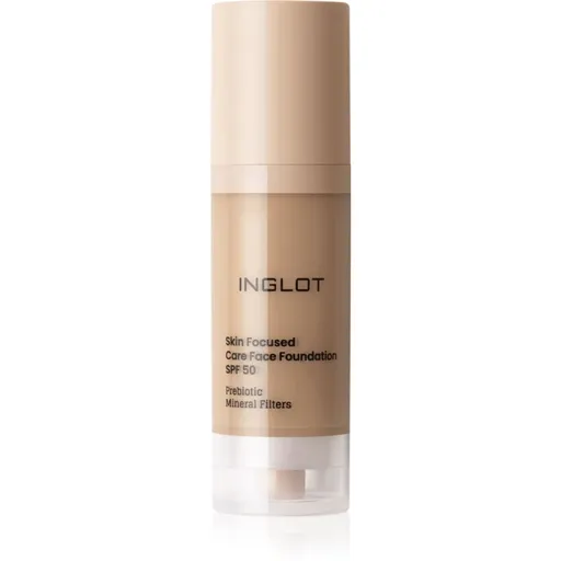 Inglot Skin Focused Care Face Foundation SPF 50 acoperire make-up SPF 50 culoare Neutral Beige 30 ml